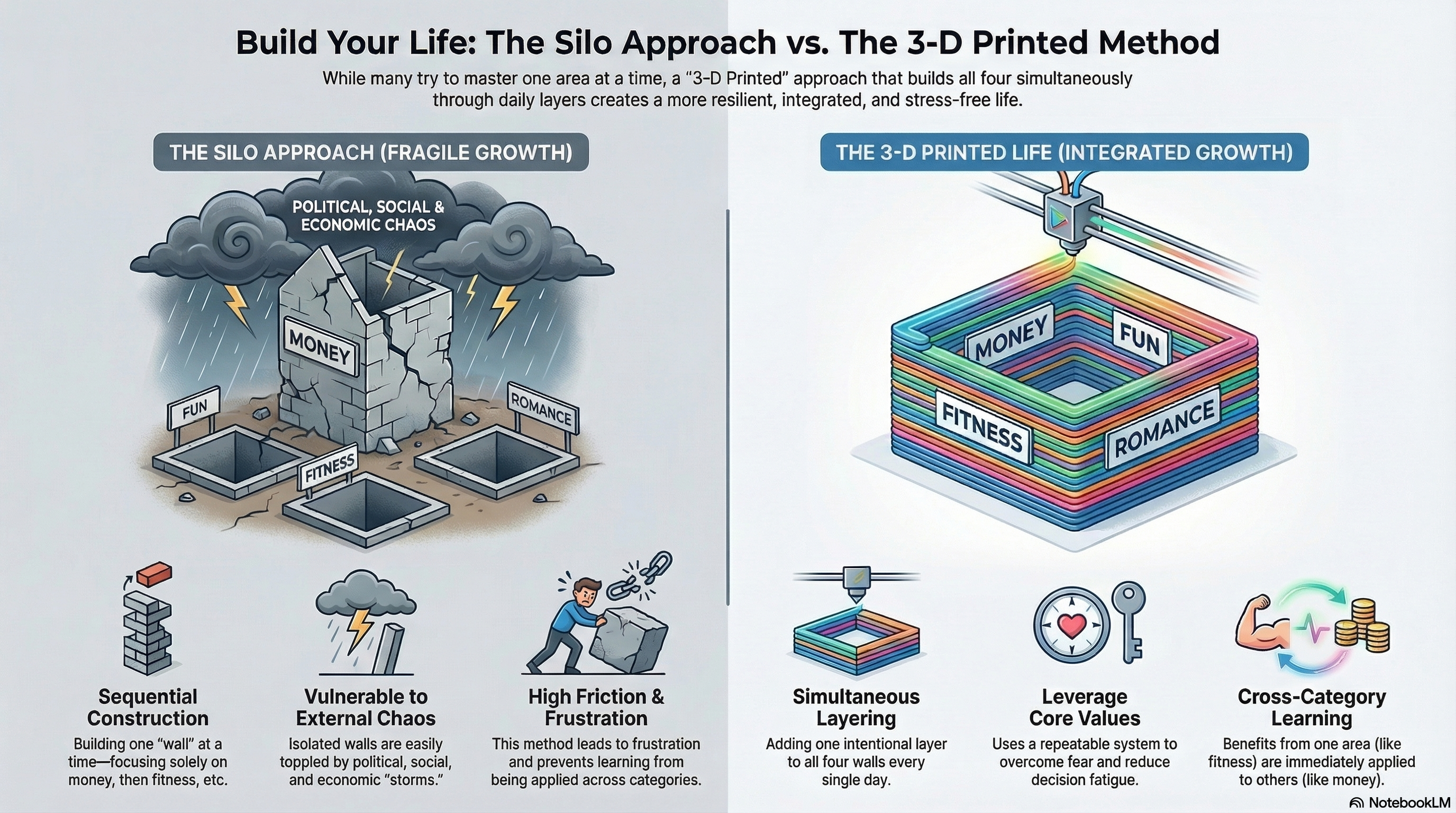 The Silo Approach vs The 3D Printed Life - Integrated Growth Model
